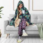 Indian Tribal Elephant Pattern Print Hooded Blanket