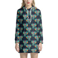 Indian Tribal Elephant Pattern Print Pullover Hoodie Dress
