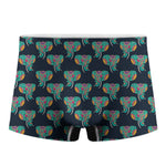 Indian Tribal Elephant Pattern Print Men's Boxer Briefs