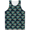 Indian Tribal Elephant Pattern Print Men's Tank Top