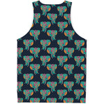 Indian Tribal Elephant Pattern Print Men's Tank Top