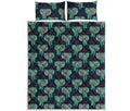 Indian Tribal Elephant Pattern Print Quilt Bed Set