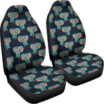Indian Tribal Elephant Pattern Print Universal Fit Car Seat Covers