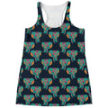 Indian Tribal Elephant Pattern Print Women's Racerback Tank Top