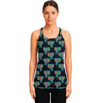 Indian Tribal Elephant Pattern Print Women's Racerback Tank Top