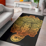 Indian Tribal Spiritual Elephant Print Area Rug