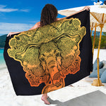 Indian Tribal Spiritual Elephant Print Beach Sarong Wrap