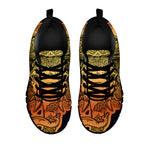 Indian Tribal Spiritual Elephant Print Black Sneakers