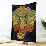 Indian Tribal Spiritual Elephant Print Blanket