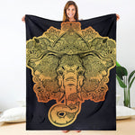 Indian Tribal Spiritual Elephant Print Blanket