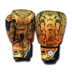 Indian Tribal Spiritual Elephant Print Boxing Gloves