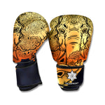 Indian Tribal Spiritual Elephant Print Boxing Gloves
