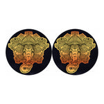 Indian Tribal Spiritual Elephant Print Car Coasters
