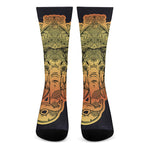 Indian Tribal Spiritual Elephant Print Crew Socks