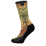 Indian Tribal Spiritual Elephant Print Crew Socks