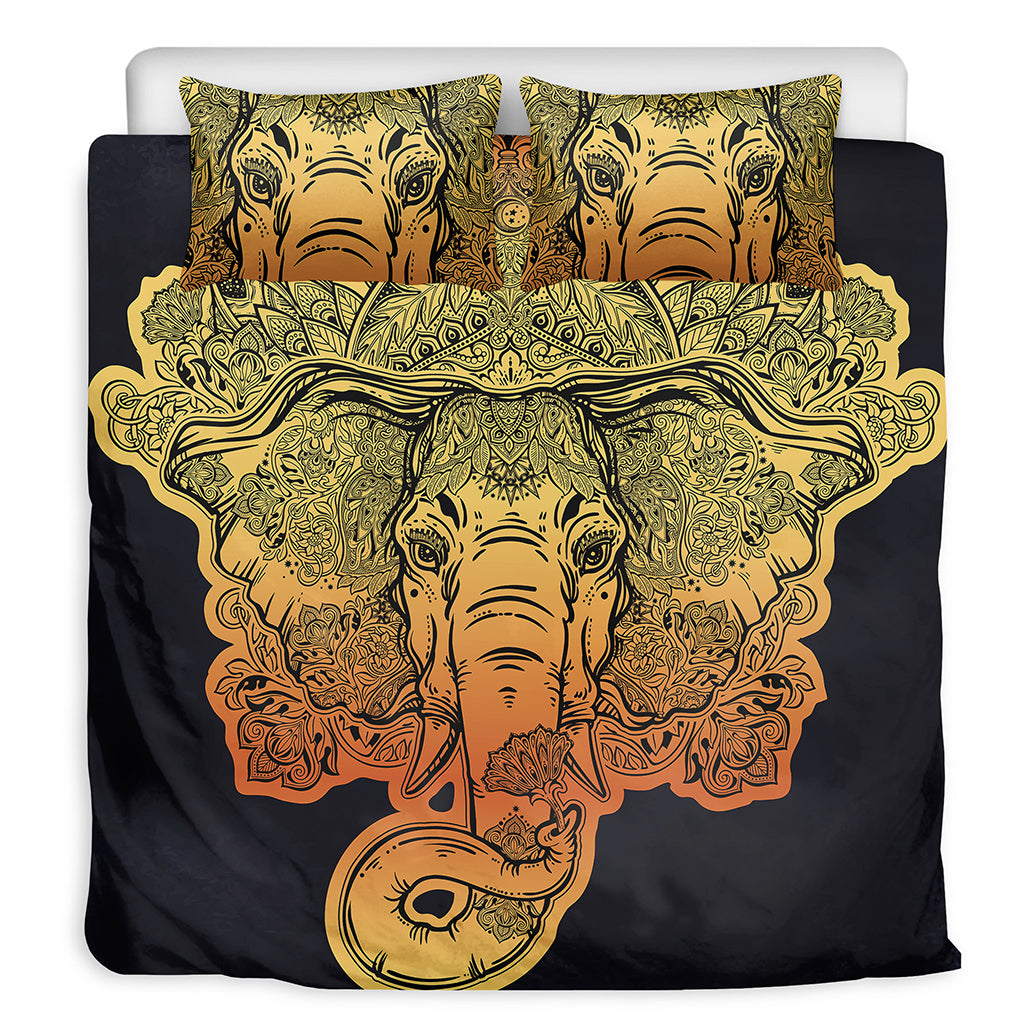 Indian Tribal Spiritual Elephant Print Duvet Cover Bedding Set