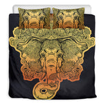 Indian Tribal Spiritual Elephant Print Duvet Cover Bedding Set