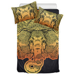 Indian Tribal Spiritual Elephant Print Duvet Cover Bedding Set
