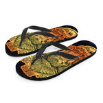 Indian Tribal Spiritual Elephant Print Flip Flops