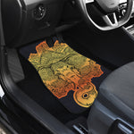 Indian Tribal Spiritual Elephant Print Front Car Floor Mats