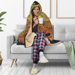 Indian Tribal Spiritual Elephant Print Hooded Blanket