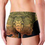 Indian Tribal Spiritual Elephant Print Men's Boxer Briefs