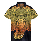 Indian Tribal Spiritual Elephant Print Men's Short Sleeve Shirt