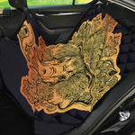 Indian Tribal Spiritual Elephant Print Pet Car Back Seat Cover