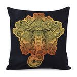Indian Tribal Spiritual Elephant Print Pillow Cover