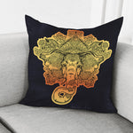 Indian Tribal Spiritual Elephant Print Pillow Cover