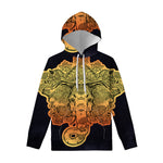 Indian Tribal Spiritual Elephant Print Pullover Hoodie
