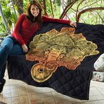Indian Tribal Spiritual Elephant Print Quilt