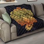 Indian Tribal Spiritual Elephant Print Quilt