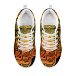 Indian Tribal Spiritual Elephant Print White Sneakers