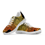 Indian Tribal Spiritual Elephant Print White Sneakers