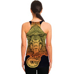 Indian Tribal Spiritual Elephant Print Women's Racerback Tank Top
