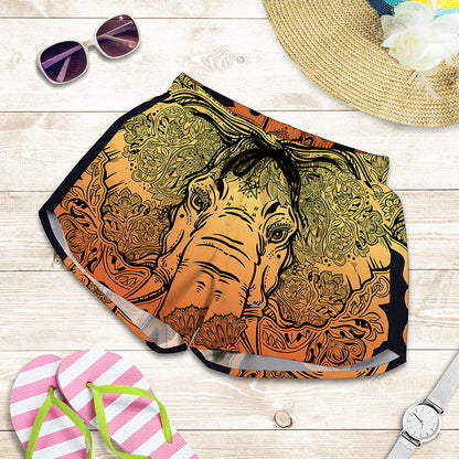 Indian Tribal Spiritual Elephant Print Women's Shorts