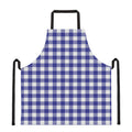 Indigo Blue And White Gingham Print Apron