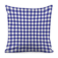 Indigo Blue And White Gingham Print Pillow Cover