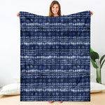 Indigo Dye Shibori Print Blanket