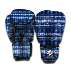 Indigo Dye Shibori Print Boxing Gloves