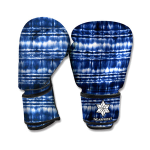 Indigo Dye Shibori Print Boxing Gloves