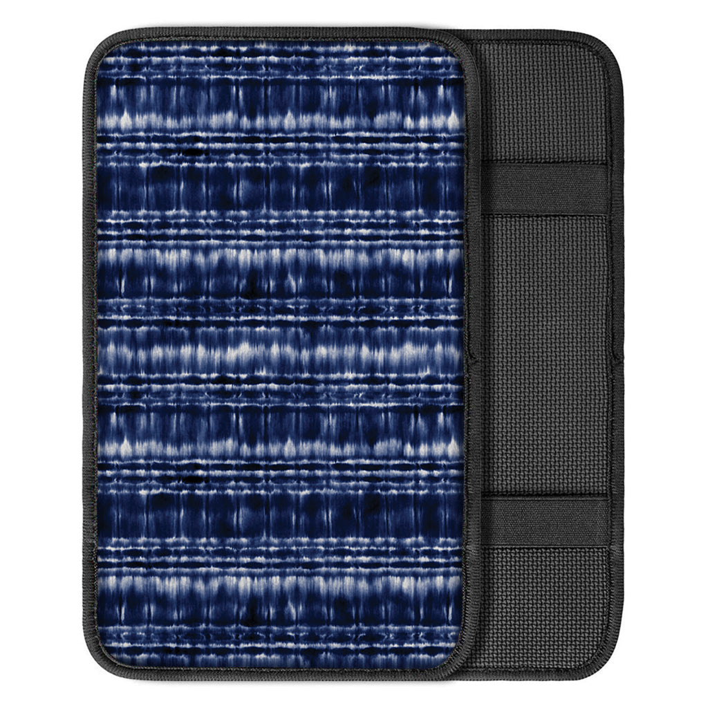 Indigo Dye Shibori Print Car Center Console Cover