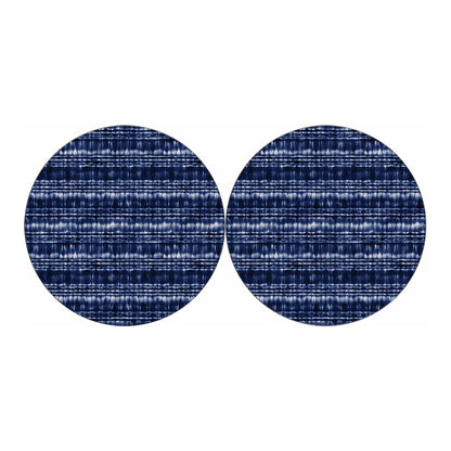 Indigo Dye Shibori Print Car Coasters