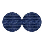 Indigo Dye Shibori Print Car Coasters