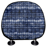 Indigo Dye Shibori Print Car Headrest Covers
