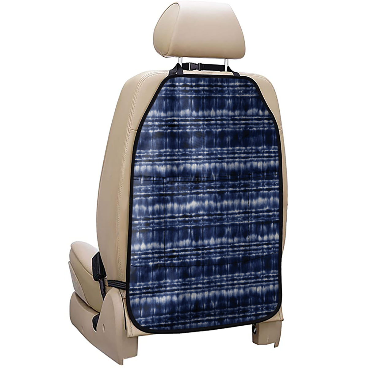 Indigo Dye Shibori Print Car Seat Organizers