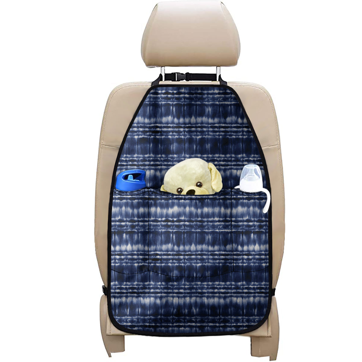 Indigo Dye Shibori Print Car Seat Organizers