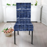 Indigo Dye Shibori Print Dining Chair Slipcover