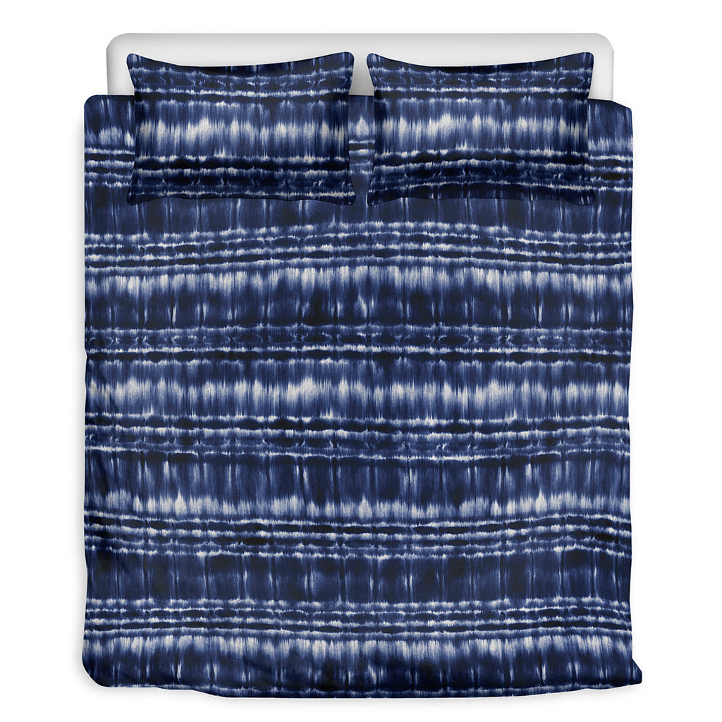 Indigo Dye Shibori Print Duvet Cover Bedding Set